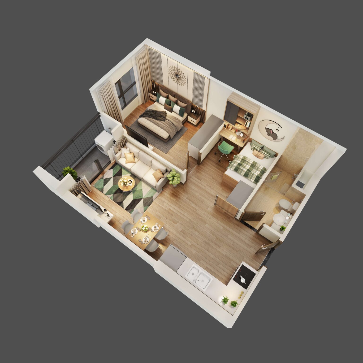 mat-bang-can-ho-1-phong-ngu-the-miami-vinhomes-smart-city