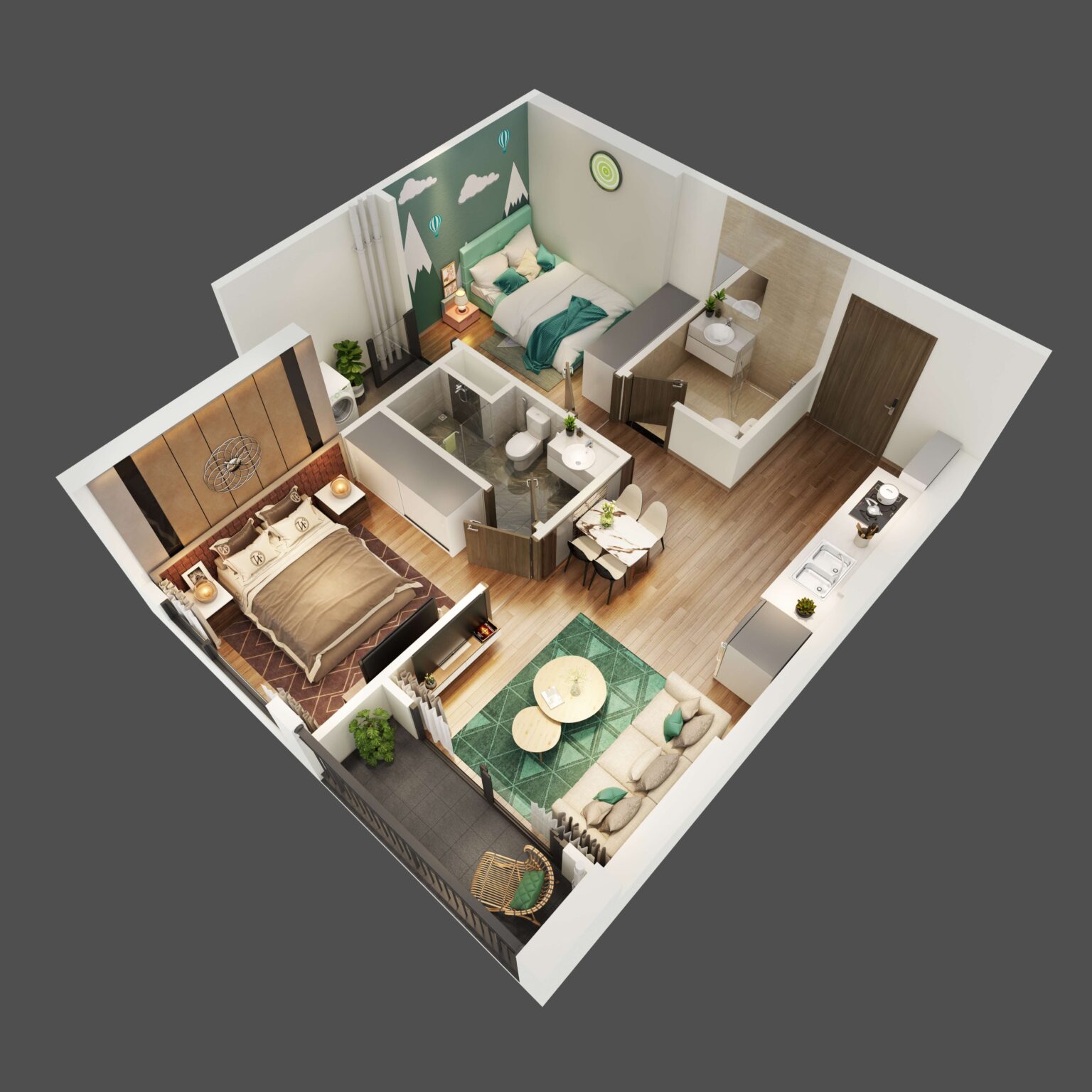 mat-bang-can-ho-2-phong-ngu-the-miami-vinhomes-smart-city
