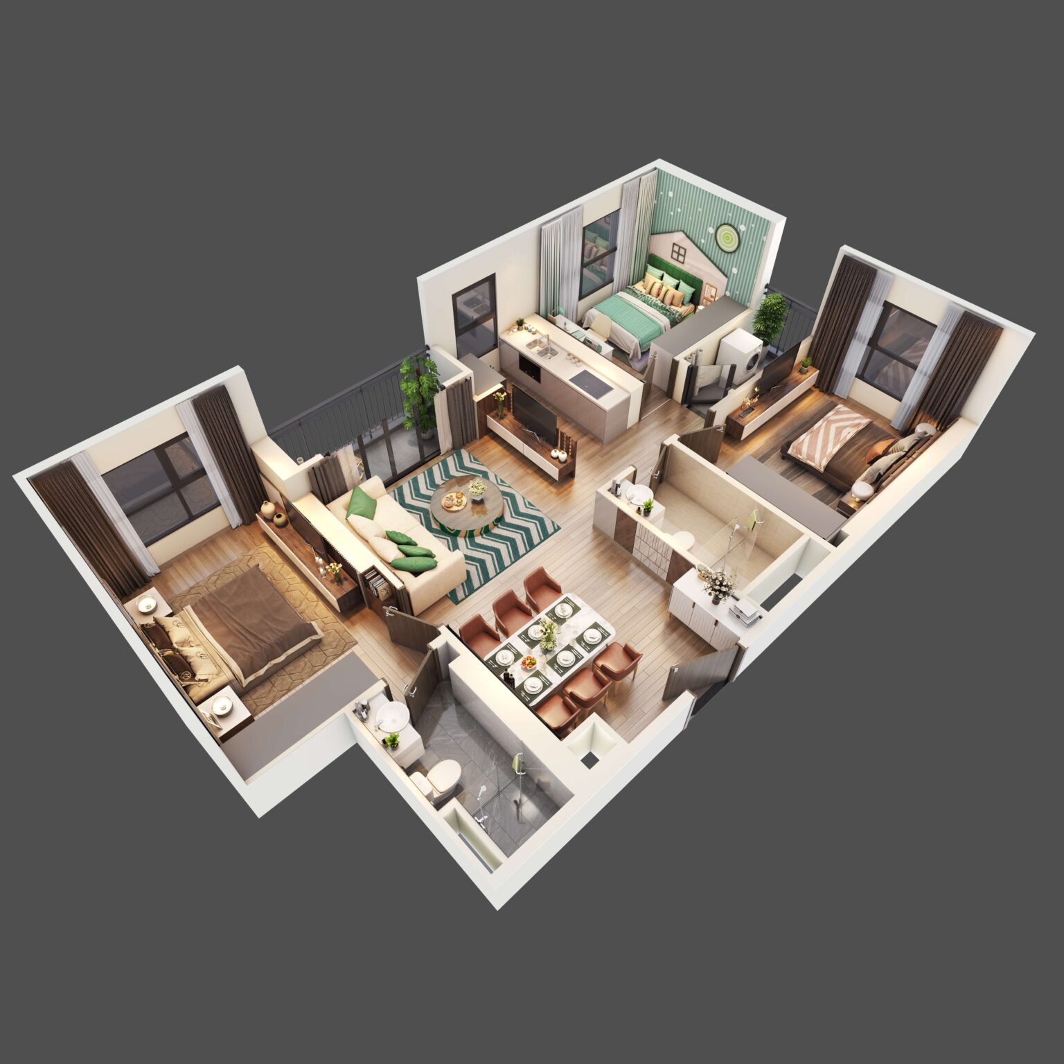 mat-bang-can-ho-3-phong-ngu-the-miami-vinhomes-smart-city
